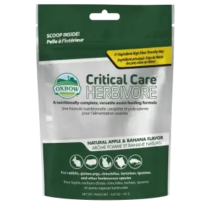 Oxbow Suplemento de Manzana y Plátano para Herbívoros Critical Care