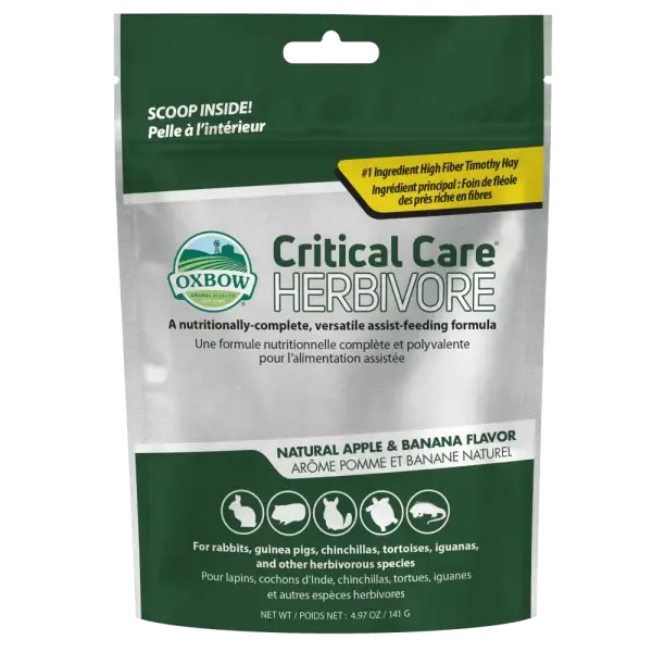 Oxbow Suplemento de Manzana y Plátano para Herbívoros Critical Care